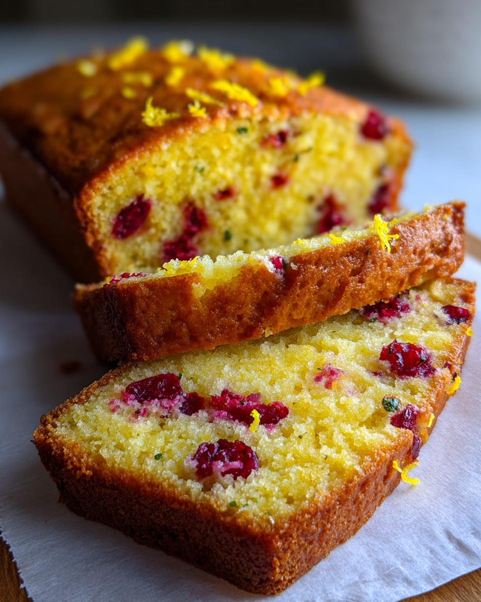 Lemon Cranberry Zucchini Bread - detail 1