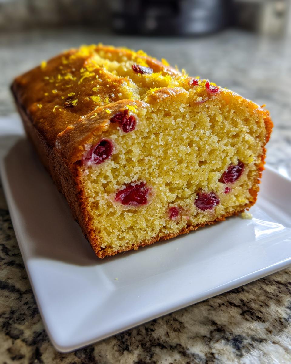 Lemon Cranberry Zucchini Bread - detail 2