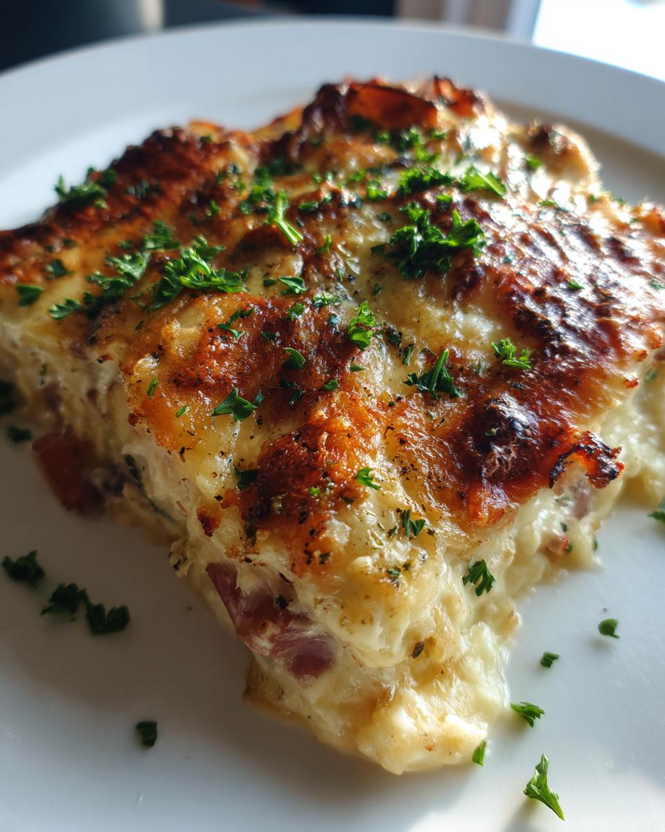 Mushroom, Ham, and Cheese Gratin - detail 2