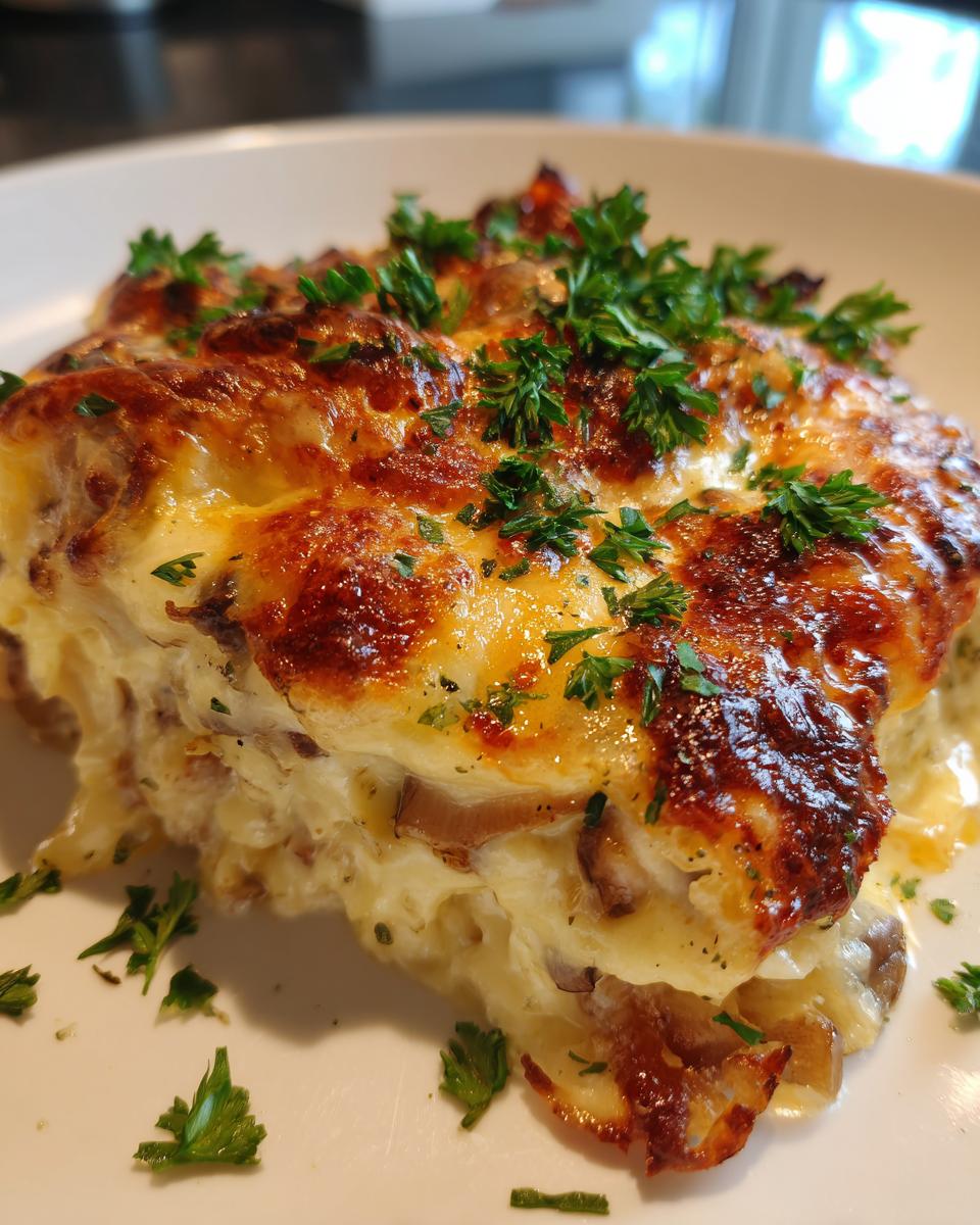 Mushroom, Ham, and Cheese Gratin - detail 4