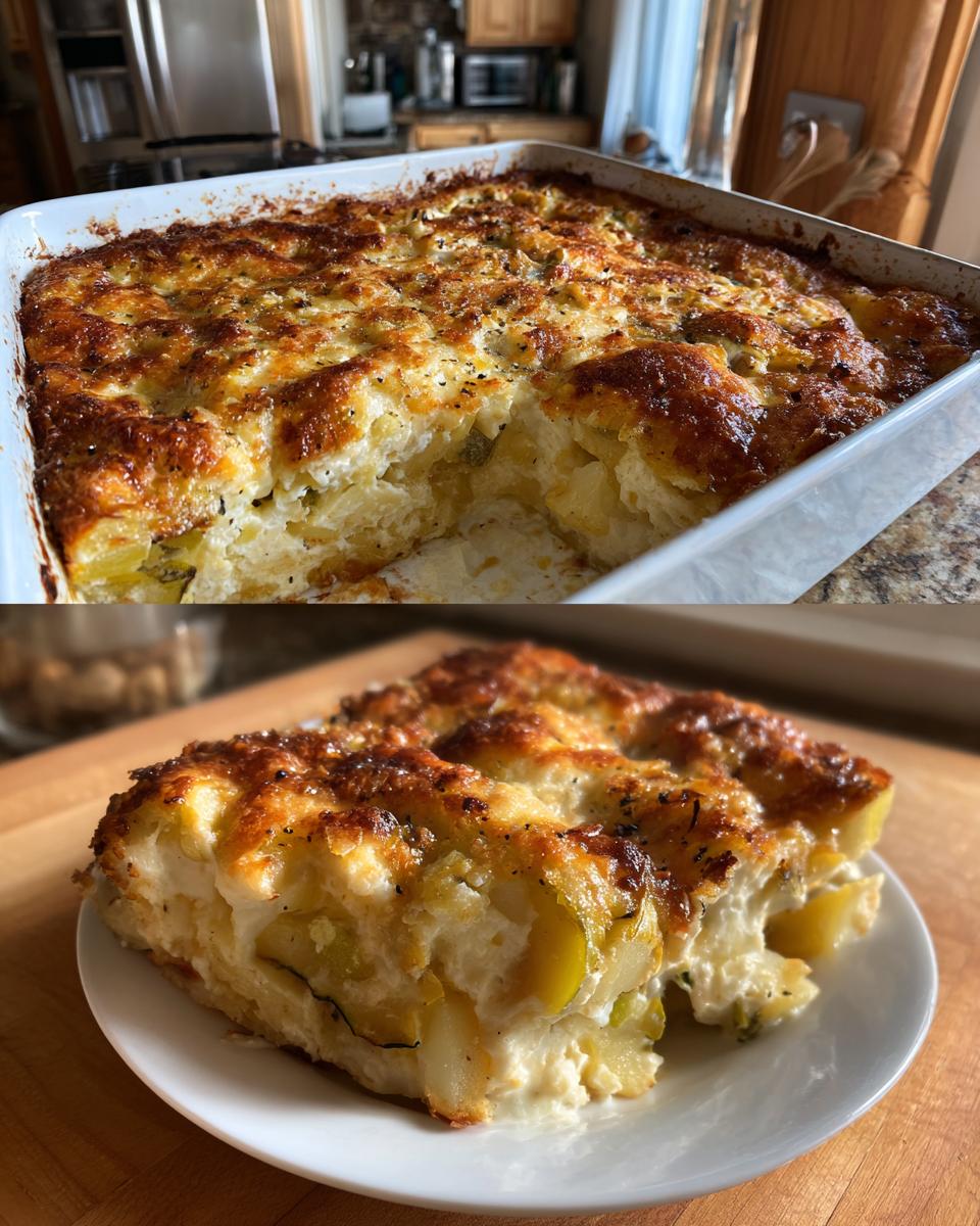 Summer Squash and Lemon Cottage Cheese Bake - detail 1
