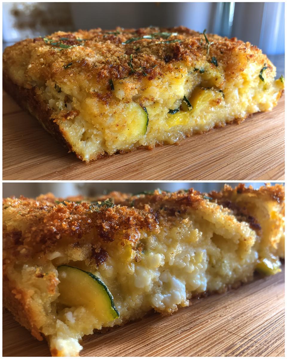 Summer Squash and Lemon Cottage Cheese Bake - detail 2