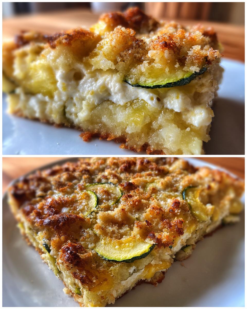 Summer Squash and Lemon Cottage Cheese Bake - detail 3