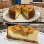 Een heerlijke Appeltaart Flan Cake met een romige vulling en een topping van gekarameliseerde appels.