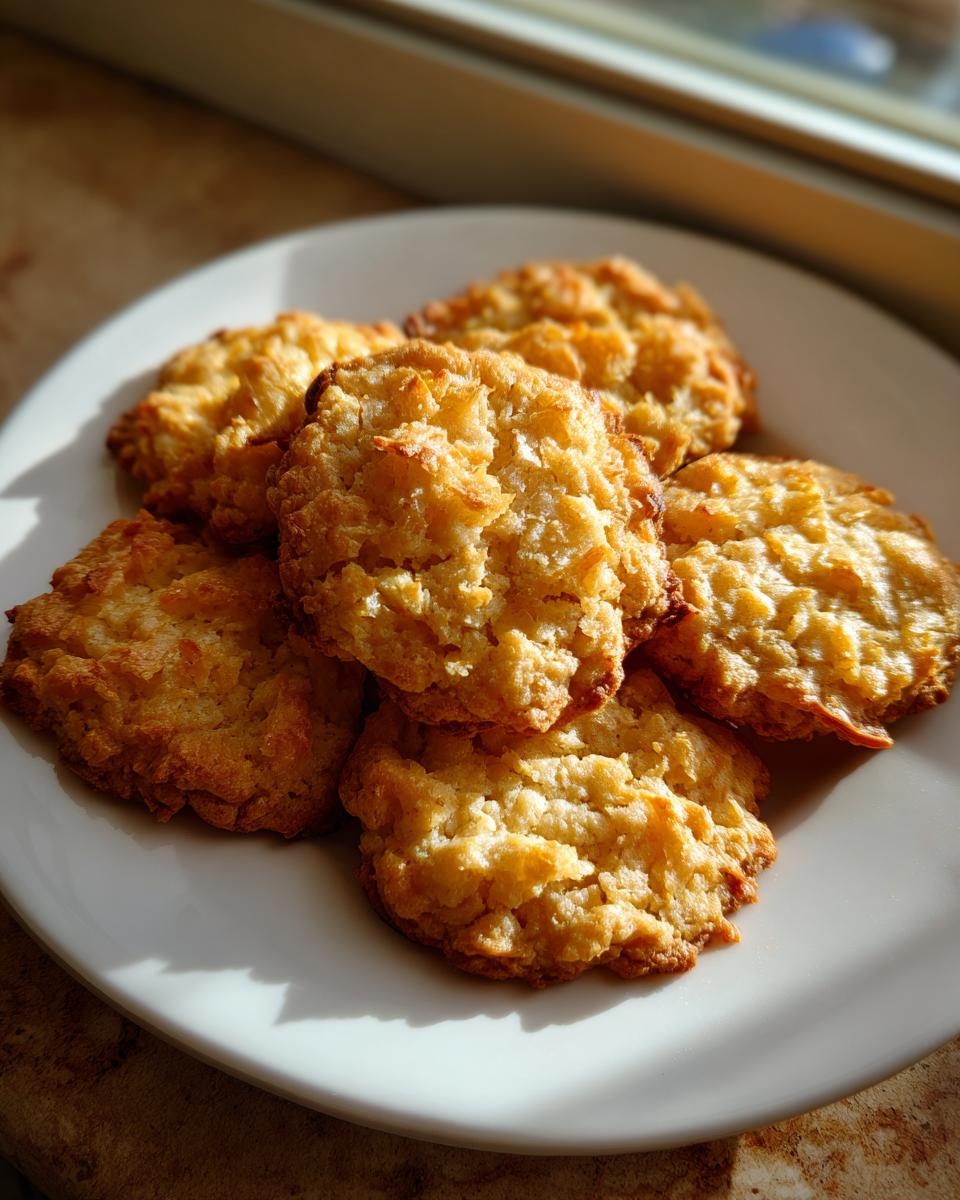 Een bord vol met goudbruine, knapperige kaas koekjes, perfect voor bij de borrel.