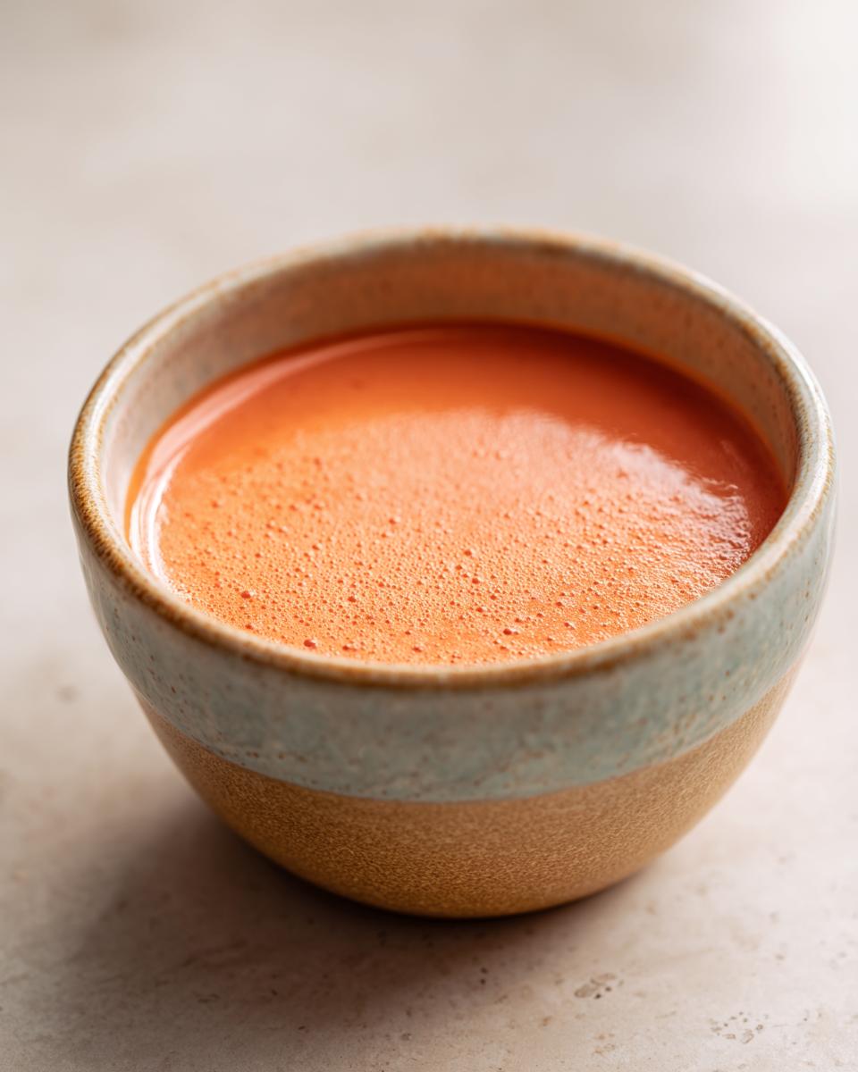 A close-up shot of the Irresistible In And Out Sauce Recipe in a rustic ceramic bowl.