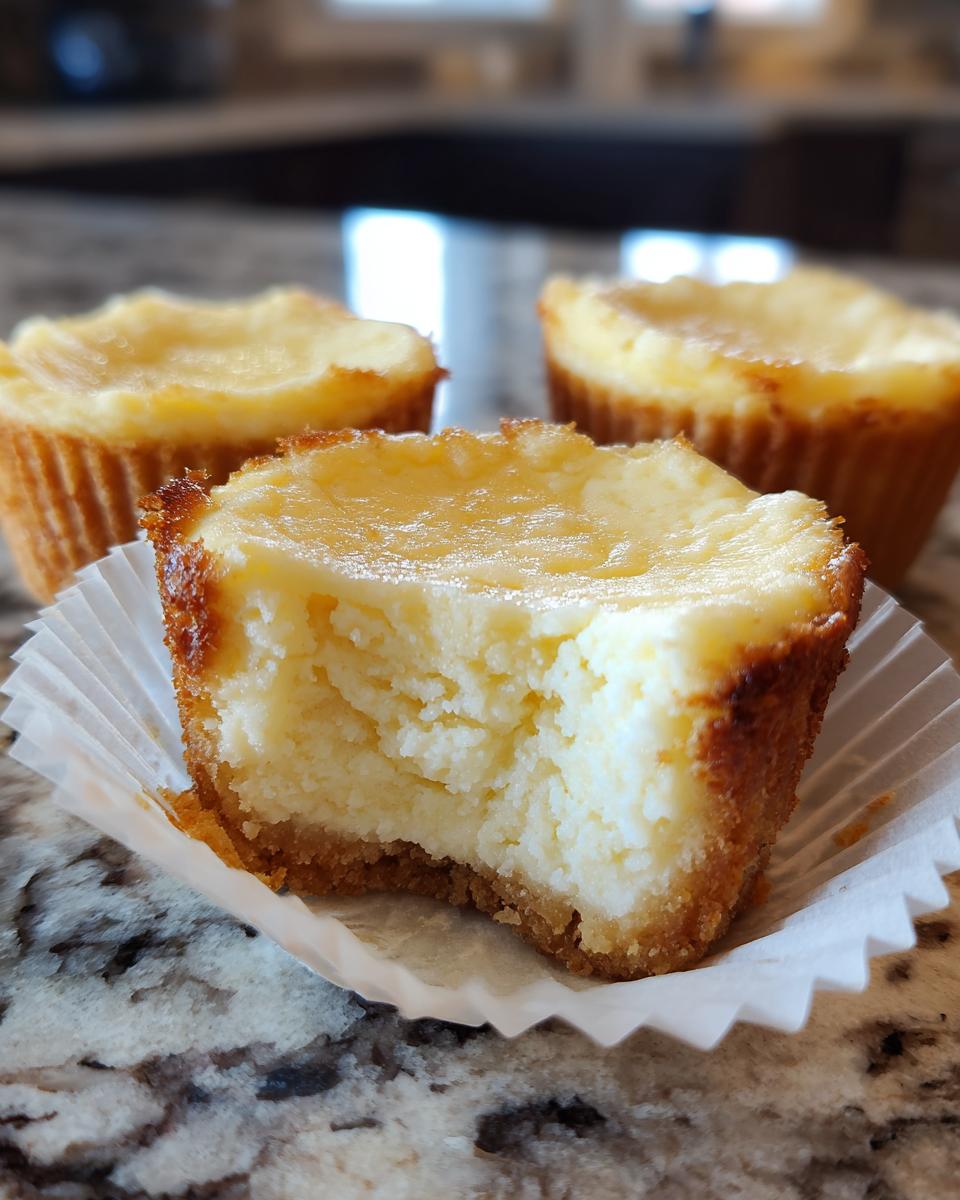 Close-up van een Low Carb Cheesecake Bite met een hap eruit, zittend in een papieren vormpje.
